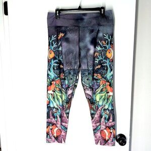 Werkshop Clownfish Crop Triathlon Leggings XL art ocean